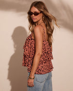 Coastal Wild Tiered Animal Print Top