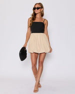 Colette Cotton Contrast Bubble Hem Mini Dress