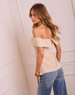 Avelisse Linen Off The Shoulder Top