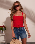 Sea Bound Days Crochet Peplum Cami