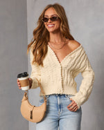 Icy Moon Textured Knit Cardigan