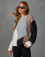 Warm Dusk Knit Abstract Sweater