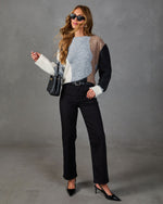 Warm Dusk Knit Abstract Sweater