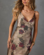 Sienna Bloom Floral Satin Maxi Dress