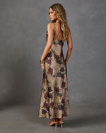 Sienna Bloom Floral Satin Maxi Dress