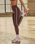 Brown/Mint % Amped Up Contrast Trim Leggings-1