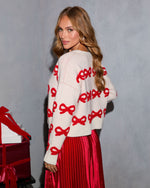 Darling You Bow Graphic Cardigan