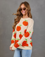 Sweet Citrus Knit Orange Sweater