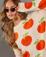 Sweet Citrus Knit Orange Sweater