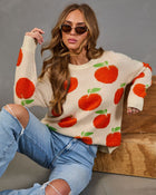 Sweet Citrus Knit Orange Sweater