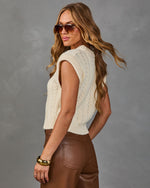Becka Cable Knit Sleeveless Sweater