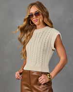 Becka Cable Knit Sleeveless Sweater