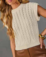 Becka Cable Knit Sleeveless Sweater