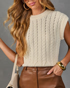Becka Cable Knit Sleeveless Sweater