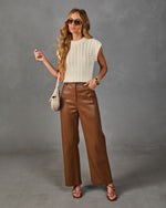 Becka Cable Knit Sleeveless Sweater