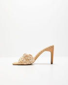 Nude % Kori Woven Peep Toe Heeled Sandals-1