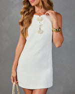 Blooming Lovely Tweed Floral Charm Mini Dress