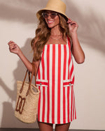 Heritage Tide Cotton Striped Shift Mini Dress