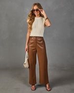 Fall Chapter Ultra High Rise Vegan Leather Pants