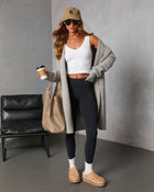 Light Grey % Homebound Knit Duster Cardigan-1