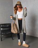 Light Grey % Homebound Knit Duster Cardigan-6