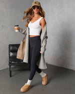 Light Grey % Homebound Knit Duster Cardigan-3