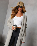 Light Grey % Homebound Knit Duster Cardigan-2