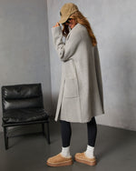 Light Grey % Homebound Knit Duster Cardigan-4