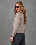 Quiet Chapter Knit Contrast Trim Sweater