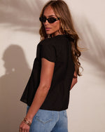 Marenah Pleated Eyelet Top