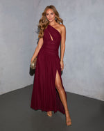 Reminah Ruched One Shoulder Maxi Dress