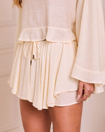 Quiet Desire Flowy Drawstring Mini Skort