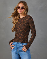 Callie Floral Waffle Knit Top