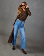 Callie Floral Waffle Knit Top