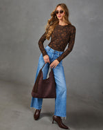 Callie Floral Waffle Knit Top