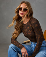 Callie Floral Waffle Knit Top