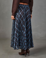 Stephanie Pleated Plaid Midi Skirt