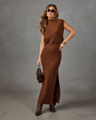 Easy Romance Knit Mock Neck Sleeveless Sweater