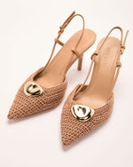 Mallik Crochet Slingback Heels
