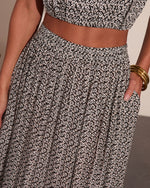 Saphine Geometric Print Maxi Skirt