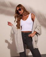 Calm Moment Knit Open Front Cardigan