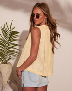 Sunset Layover Split Neck Cotton Top