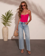 Milenah Ribbed Knit Metal Hardware Cami