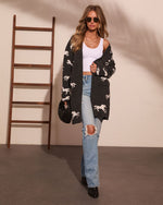 Riding Club Horse Motif Open Front Cardigan