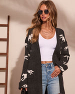 Riding Club Horse Motif Open Front Cardigan
