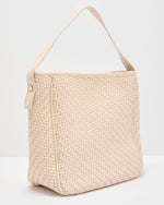 Cataline Textured Woven Vegan Leather Tote Bag
