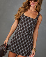Jessica Plaid Shift Mini Dress