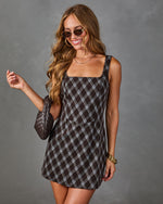 Jessica Plaid Shift Mini Dress