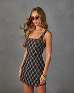 Jessica Plaid Shift Mini Dress