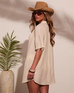 Whispered Coast Button Down Top
